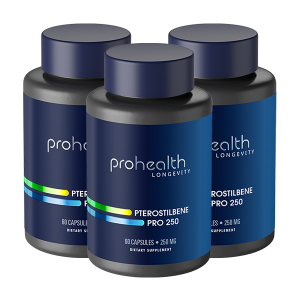 Professional Health Pterostilben 250 (60 capsules x 3 bottles)